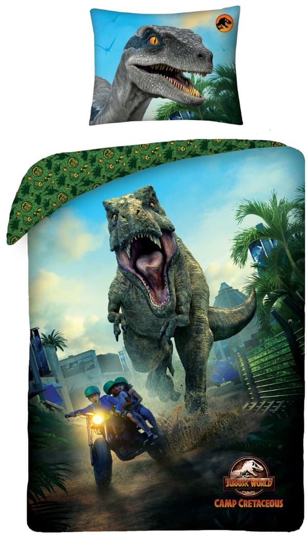 Jurassic World ''Camp Cretaceous'' Påslakanset 140x200 cm