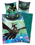Miniatyrbild 1 av 2: How to Train Your Dragon ''Glow in the dark'' Påslakanset 135x200 cm