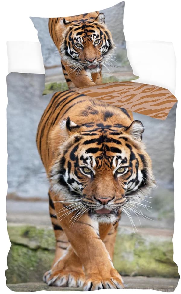 Tiger sängkläder 140 x 200, 100 procent bomull
