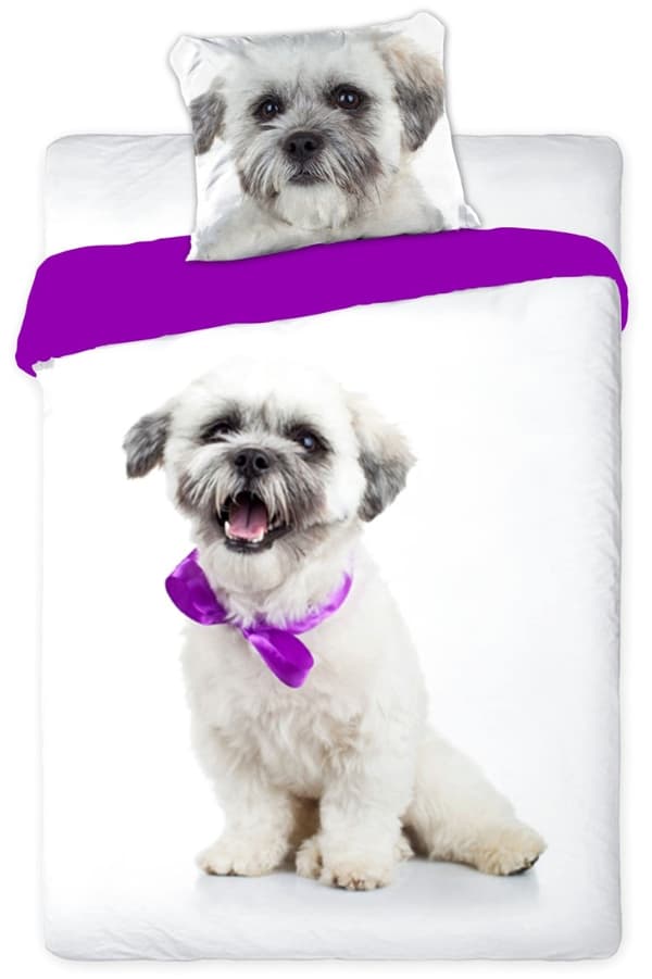 Söt liten hund Sänglinne 140x200 cm - 100 procent bomull