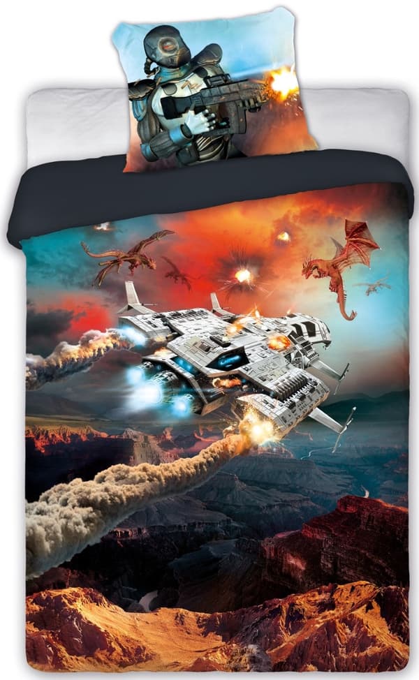 Wild gamer Sänglinne 140x200 cm - 100 procent bomull