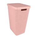 Miniatyrbillede 3 af 6: Curver Wasmand Met Deksel Jute-Look 58L Pink