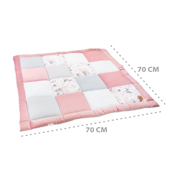 Vauvan ryömintäpeitto 70x70 cm sametti - leikkimatto PATCHWORK leikkimatto pehmustettu lattiamatto paksu vauvan ryömintäpeite puuvilla sametilla aktiv