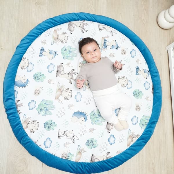 Lasten lattiatyyny 100 cm - viihtyisä nurkka lastenhuoneen lattiapatja pyöreä ryömivä peitto pehmustetulle siilille