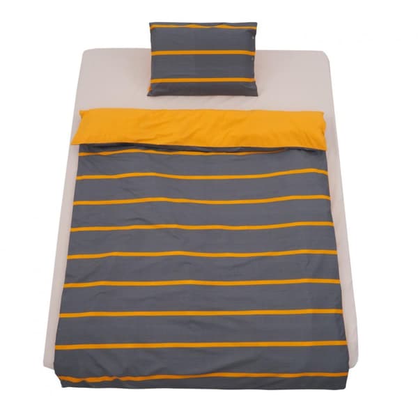 SET DE PAT SINGLE BUMBAC GREY/ORANGE
