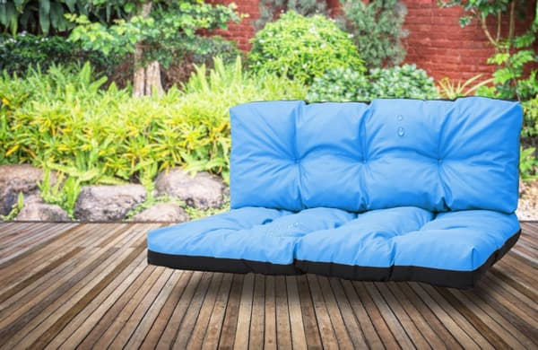 Lavan tyyny ulkopestävä - setti: 40x120 cm + 80x120 cm lavan istuintyyny eurolavalle istuintyyny taivaansininen
