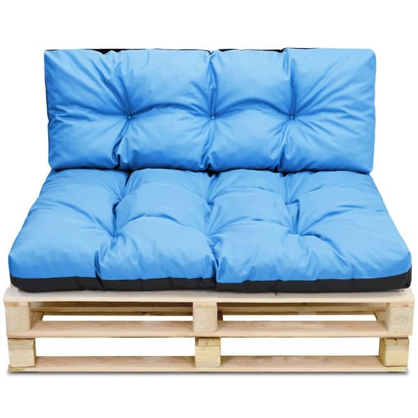 Lavan tyyny ulkopestävä - setti: 40x120 cm + 80x120 cm lavan istuintyyny eurolavalle istuintyyny taivaansininen