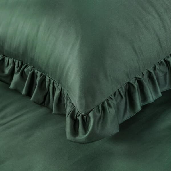 SATIN SÄNGSET VENUS 220 X 200 CM FLASKGRÖN