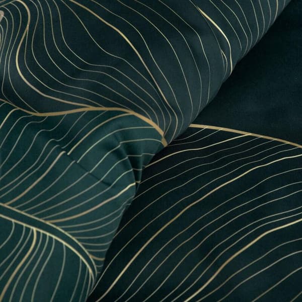 SATIN SENGE SÆT PREMIUM 5 160 X 200 CM MØRKEGRØN