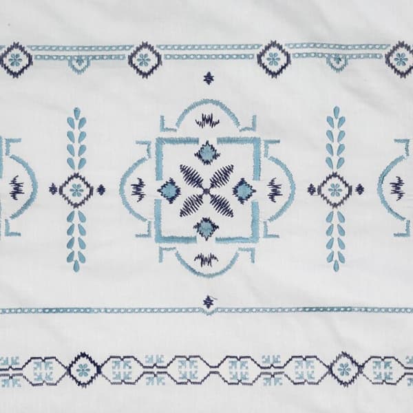 SATENGÄNGSSET BRODERI 160 X 200 CM VIT