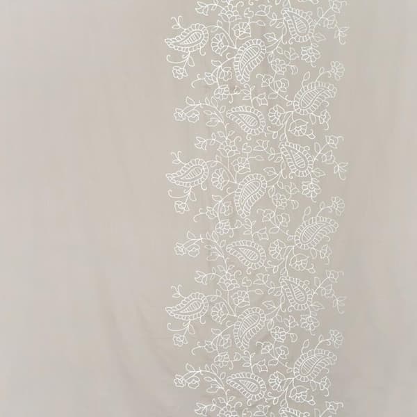 SATIN SÄNGDÖRSSET BRODERI 160 X 200 CM BEIGE