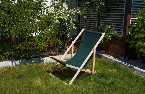 Solstol, liggestol, foldbar - havestol, klapstol, klapstol i træ, strandstol, strandstol, klapstol i træ max. Bæreevne 120 kg Grøn 2 stk