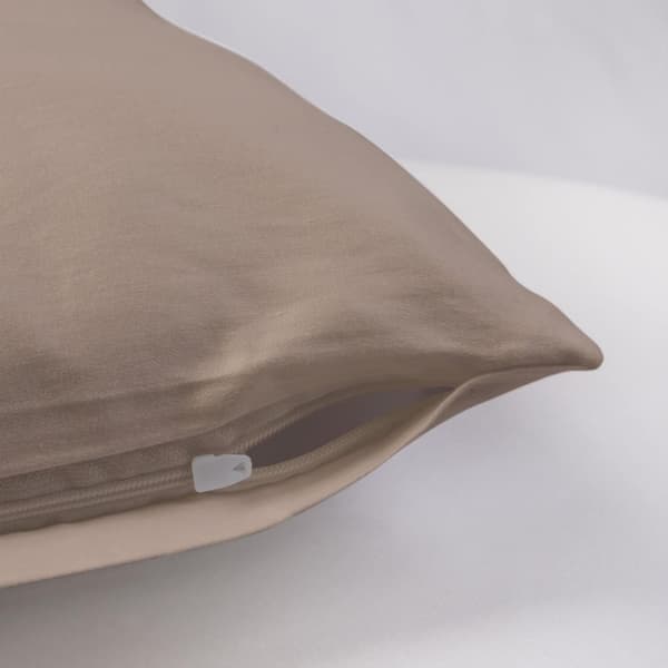 Tyynyliina satiini puuvilla tumma beige 041/50x70
