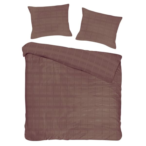 Puuvillasatiiniset vuodevaatteet MARSELA BROWN/200x220 EXCLUSIVE