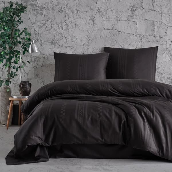 Puuvillasatiiniset vuodevaatteet CAPITAL ANTHRACITE/140x200+1kpl. 70x80 EXCLUSIIVINEN