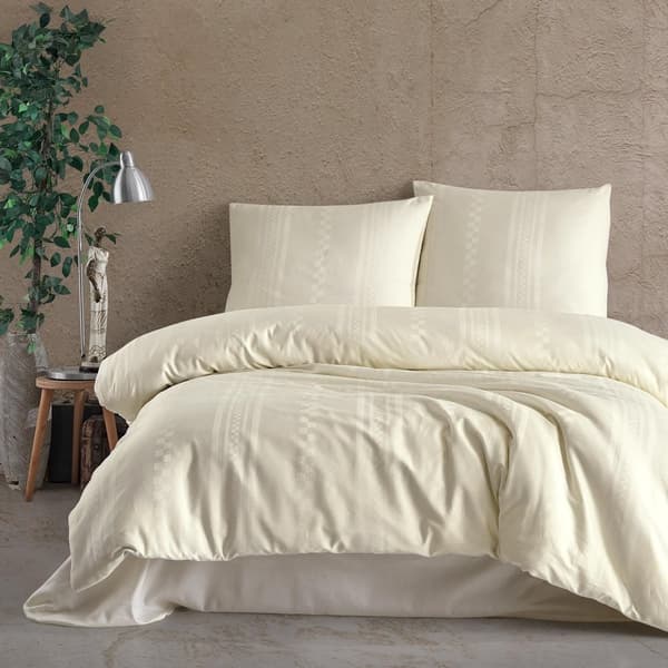 Bomuld satin sengetøj CAPITAL ECRU/140x200+1stk. 70x80 EKSKLUSIVT
