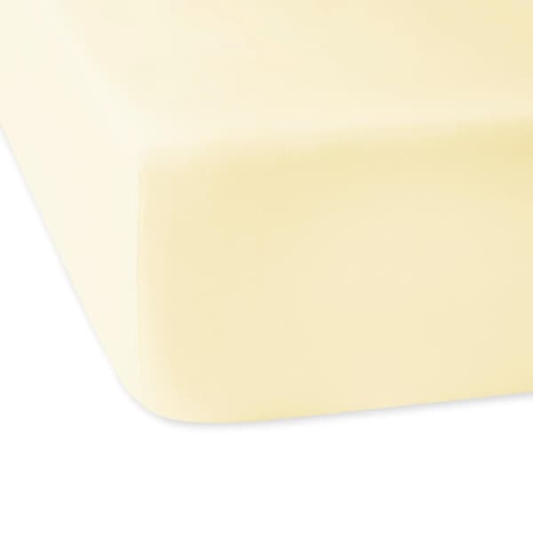 Bomuld satin lagen med elastik, creme, 155/140x200