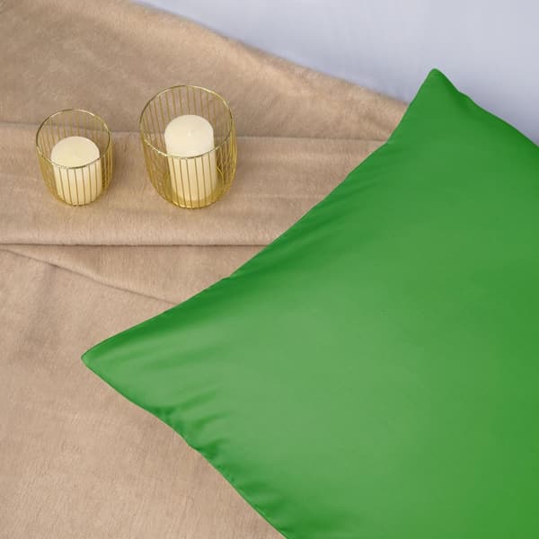 Pudebetræk satin bomuld ny grøn 014/50x60.