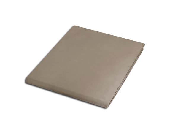 Bomuld satin lagen, mørk beige, 041/200x220