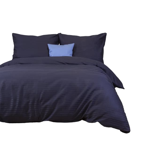 Bomuldssatin sengetøj CIZGILI NAVY BLUE/140x200+1stk. 70x80 EKSKLUSIVT