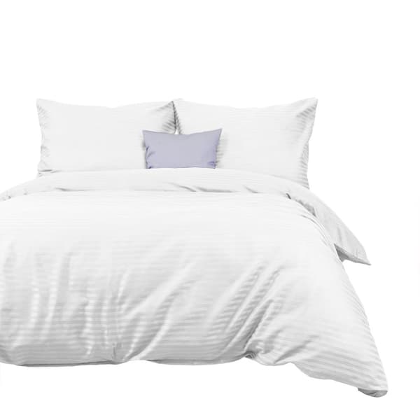 Puuvillasatiinivuodevaatteet CIZGILI WHITE/140x200+1kpl. 70x80 EXCLUSIIVINEN