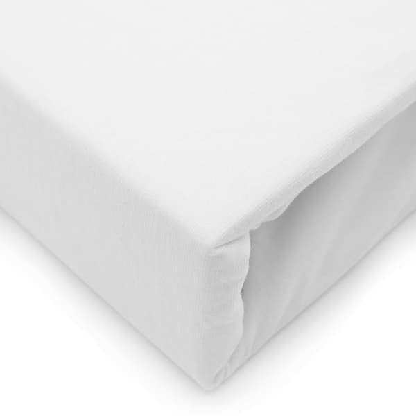 Jersey elastanlakan med resårband VIT/VIT/90x200x30