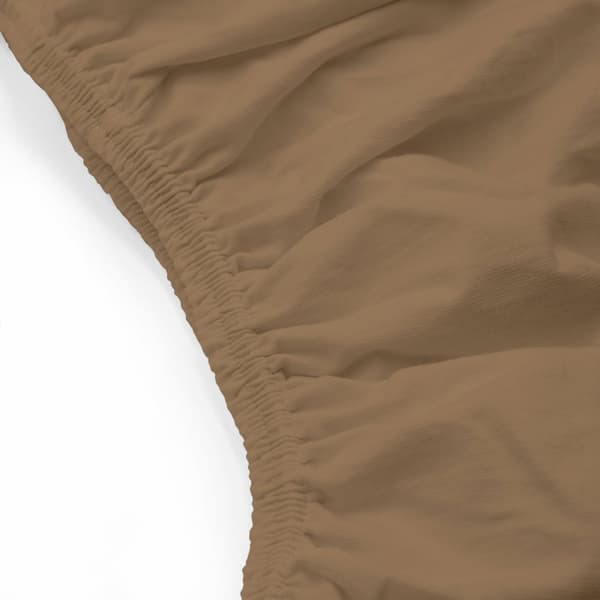Jersey elastanlakan med elastiskt band 54 BRAUN/BRUN/140x200x30