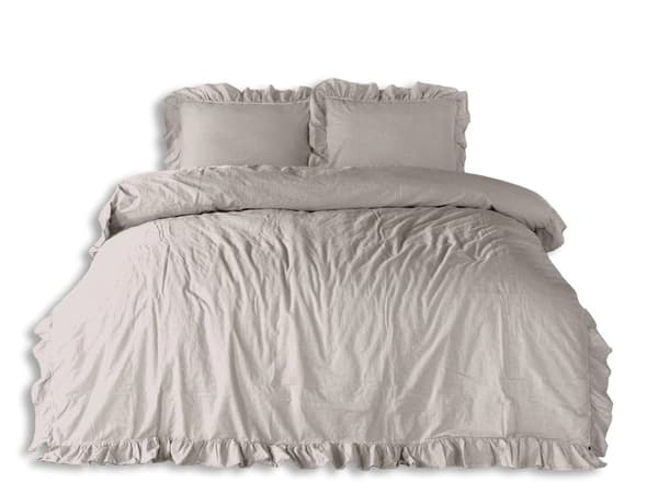 Puuvillaiset vuodevaatteet NATURAL CREAM/160x200(P) KIVIPESU