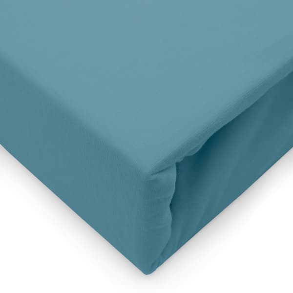 Jersey elastanlakan med resårband BLÅ/BLÅ/180x200x30