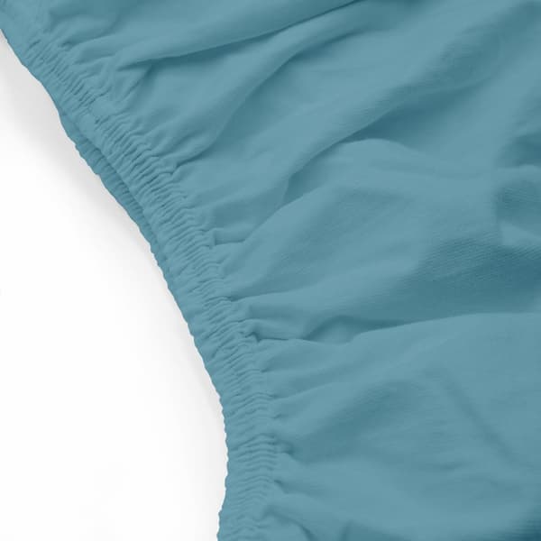 Jersey elastanlakan med resårband BLÅ/BLÅ/180x200x30