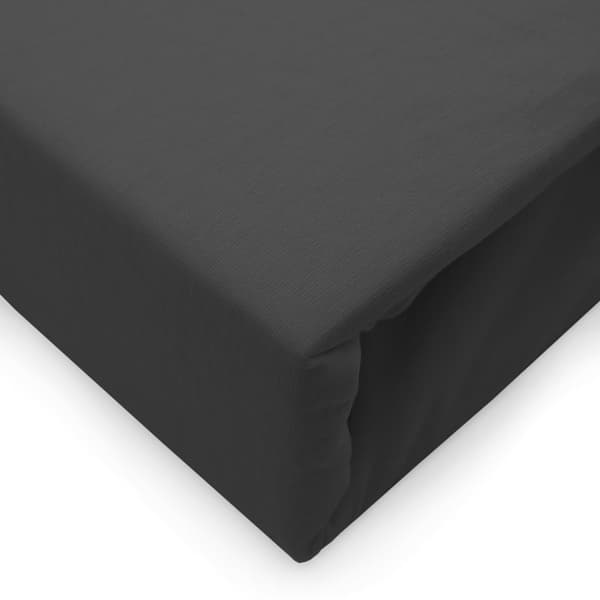 Jersey elastanlakan med resårband SVART/SVART/90x200x30