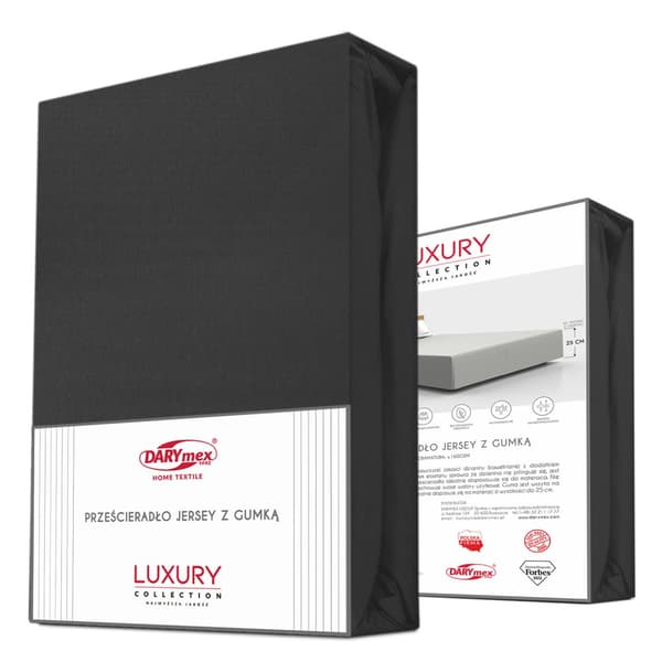 Jersey elastan lagen med elastik SORT/SORT/90x200x30