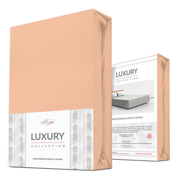 Jersey elastanlakan med resårband ROSA/ROSA/180x200x30