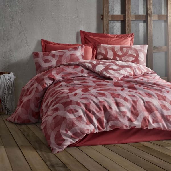 Bomuld sengetøj SPOTY TERRA/160x200 COTTONLOVE JACQUARD