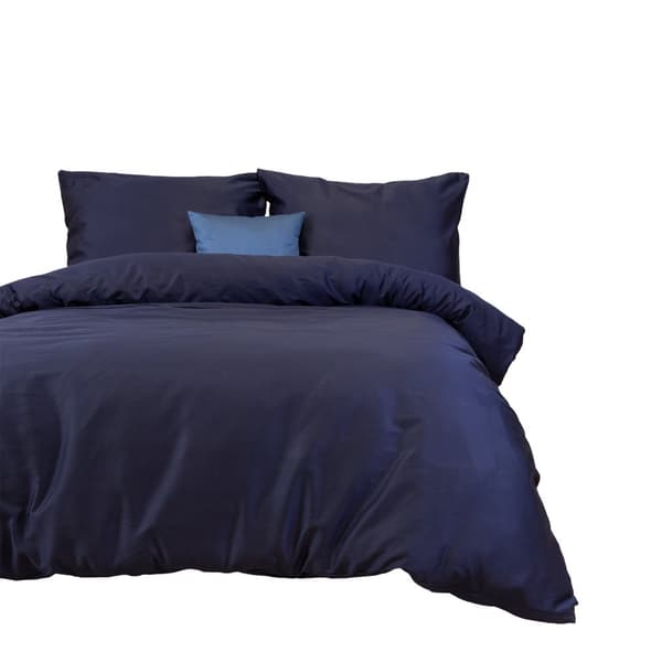 Puuvillasatiiniset vuodevaatteet DARK NAVY 026/180x200