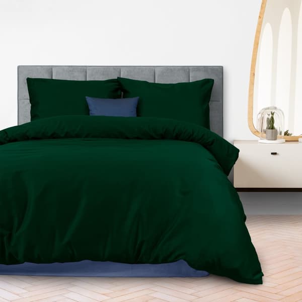 Bomuld satin sengetøj FLASKE GRØN 036/180x200