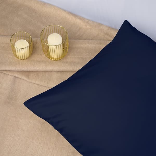 Örngott satin bomull, mörk marinblå, 026/50x60.