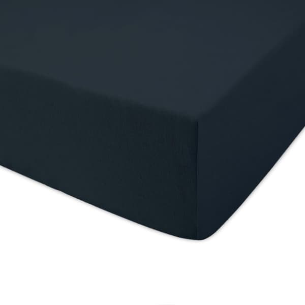 Jersey-sætlagen BASIC 026/DARK NAVY BLUE/160x200