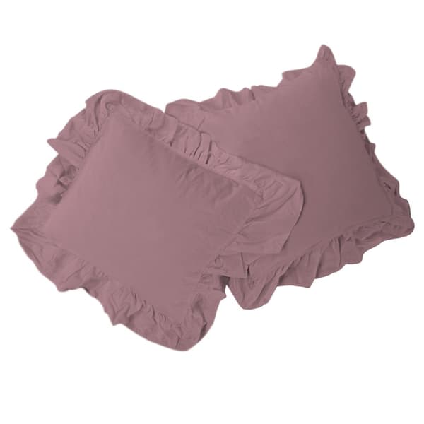 Bomulls örngott set BLE MAUVE/2x40x40 STENTVÄTTAD