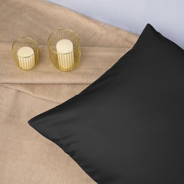 Örngott satin bomull svart 04000966/50x70