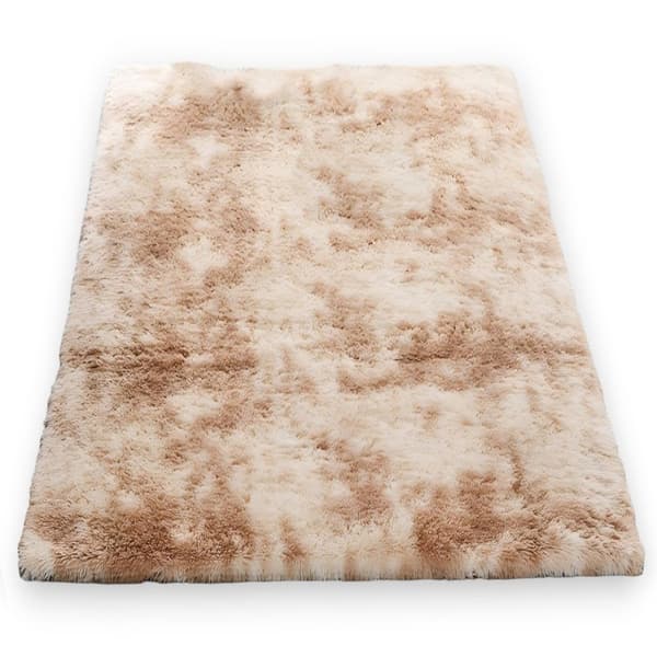 Shaggy matto olohuoneen matto pitkä pino 160 x 230 cm - matot olohuoneeseen pörröinen takkuinen makuuhuoneen sängyn matto ulkomatto beige kuviollinen