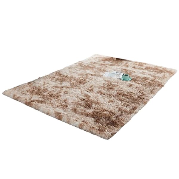 Shaggy matta vardagsrum matta lång lugg 200 x 300 cm - mattor för vardagsrum fluffig shaggy sovrum sängmatta utomhus matta beige med mönster