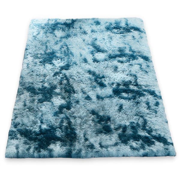 Shaggy matto, olohuoneen matto, pitkä kasa, 120 x 160 cm - matot olohuoneeseen, pörröinen, pörröinen, makuuhuone, yöpöytämatot, ulkomatto, turkoosi ku