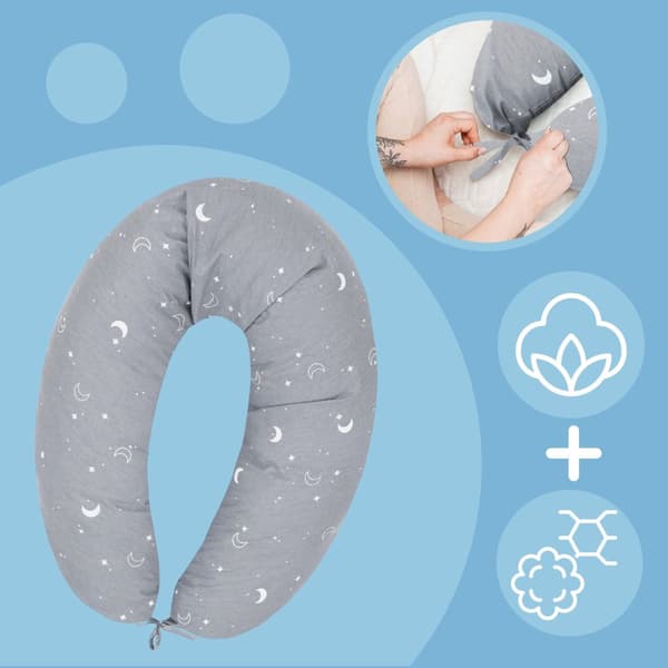 Päällinen sivuvuodetyynyille 190 cm nauhoilla - tyynyliina vetoketjulla, mukavuustyynyliina Body Pillow Monde