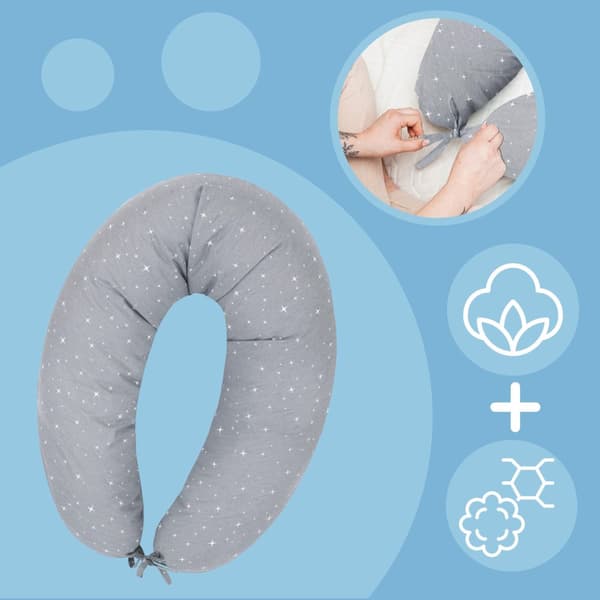 Päällinen sivuvuodetyynyille 190 cm nauhoilla - tyynyliina vetoketjulla, mukava tyynyliina vartalotyynylle galaxy