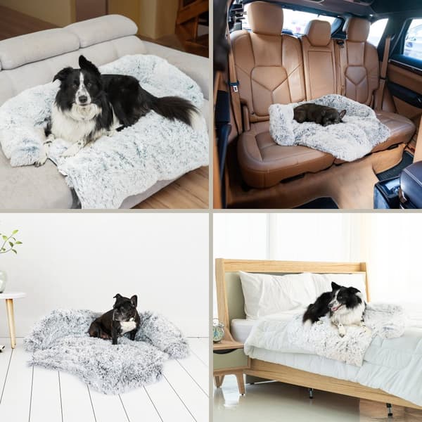 Hundeseng hundepude til hunde - 100 x 85 cm hundesofa til små mellemstore og store hunde hundesenge sofabeskyttelse hundekurv hundetæppe