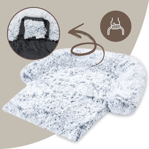 Hundeseng hundepude til hunde - 100 x 85 cm hundesofa til små mellemstore og store hunde hundesenge sofabeskyttelse hundekurv hundetæppe