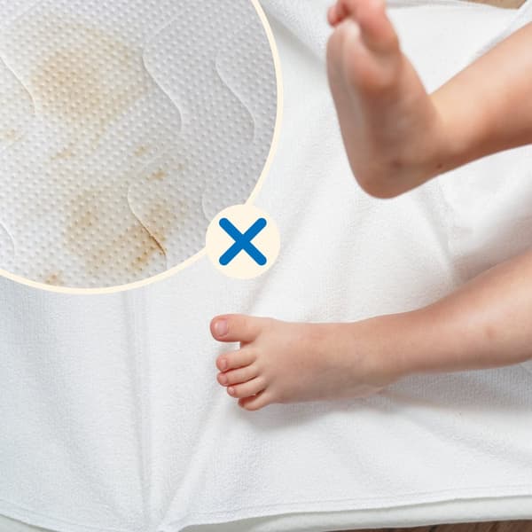 Patjansuoja vedenpitävä lasten patjapäällinen vauvalle patjanpäällisellä 75 x 35 cm - asennettu lakana kosteussuoja vedenpitävä patjasuoja