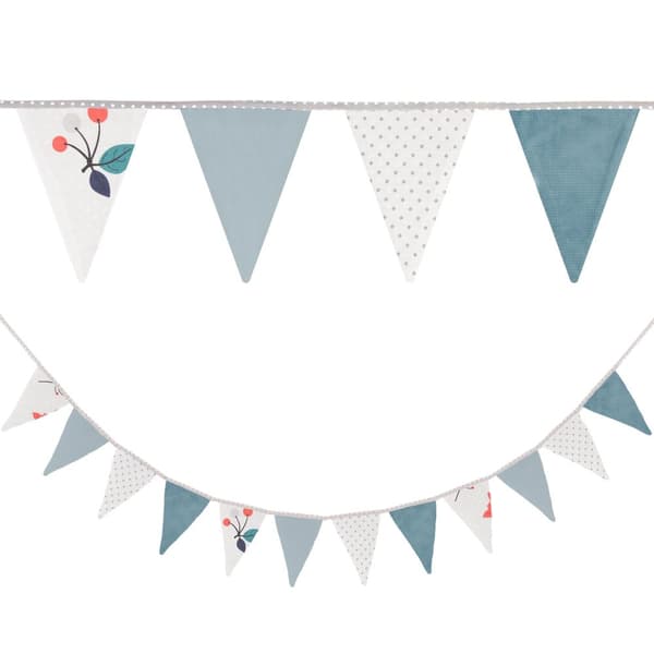 Viiriketju lastenhuone - viiri seppele ulkona syntymäpäivä viiri ketju kangaskoristelu säänkestävä 350 cm 12 kolmiota (15 cm x 22 cm) kettu