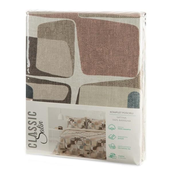 SATIN SENGESÆT FORÅR 36 220 X 200 CM BEIGE